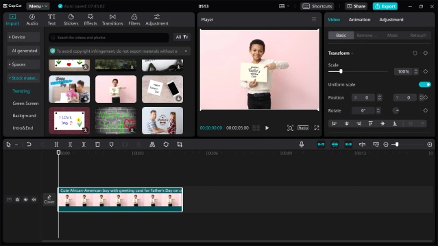 CapCut for PC Screenshot